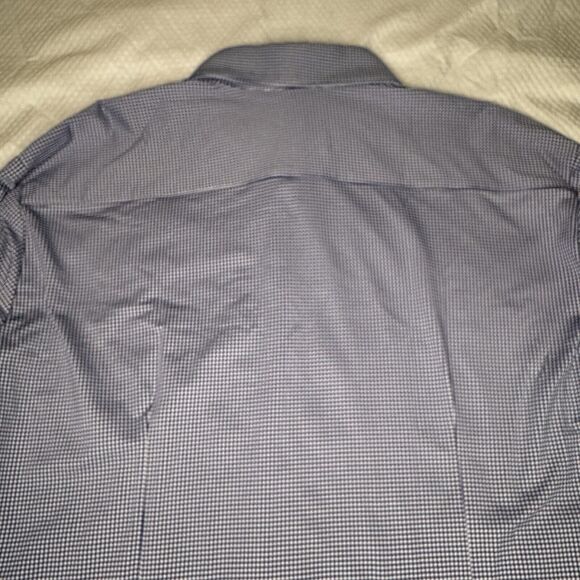 MIZZEN + MAIN Spinnaker Button Long Sleeve Shirt Standard Fit Blue Check Men XL - Picture 9 of 10